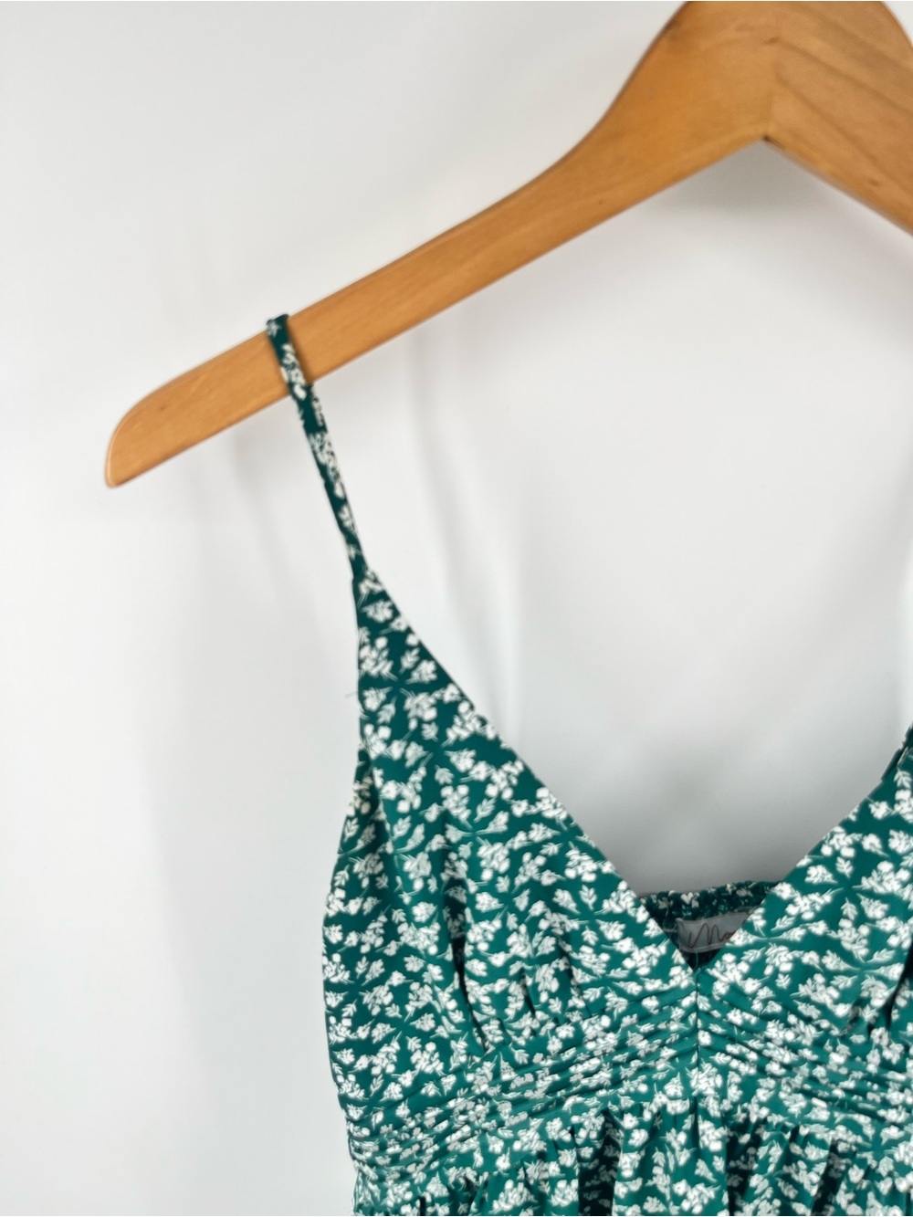 Mooloola Green Floral Mini Dress Size 10 Cottagecore Babydoll Sundress - Picture 8 of 9